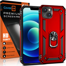 Load image into Gallery viewer, Apple iPhone 14 Case with Metal Ring Kickstand