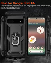 Load image into Gallery viewer, Google Pixel 6a Case with Metal Ring Kickstand