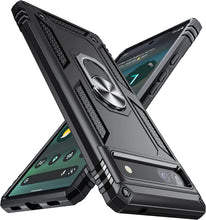 Load image into Gallery viewer, Google Pixel 6a Case with Metal Ring Kickstand