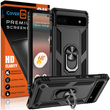 Load image into Gallery viewer, Google Pixel 6a Case with Metal Ring Kickstand