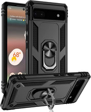 Load image into Gallery viewer, Google Pixel 6a Case with Metal Ring Kickstand