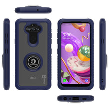 Load image into Gallery viewer, LG Phoenix 5 / Fortune 3 Case - Clear Tinted Metal Ring Phone Cover - Dynamic Series