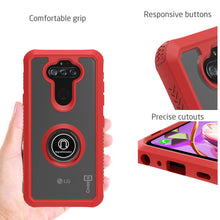 Load image into Gallery viewer, LG Phoenix 5 / Fortune 3 Case - Clear Tinted Metal Ring Phone Cover - Dynamic Series