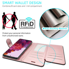 Load image into Gallery viewer, Samsung Galaxy S21 Ultra Wallet Case - RFID Blocking Leather Folio Phone Pouch - CarryALL Series