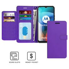 Load image into Gallery viewer, Motorola Moto E7 Wallet Case - RFID Blocking Leather Folio Phone Pouch - CarryALL Series
