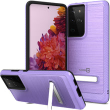 Load image into Gallery viewer, Samsung Galaxy S21 Ultra Case - Metal Kickstand Hybrid Phone Cover - SleekStand Series