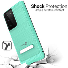 Load image into Gallery viewer, Samsung Galaxy S21 Ultra Case - Metal Kickstand Hybrid Phone Cover - SleekStand Series