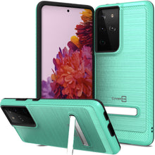 Load image into Gallery viewer, Samsung Galaxy S21 Ultra Case - Metal Kickstand Hybrid Phone Cover - SleekStand Series