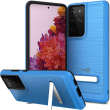 Load image into Gallery viewer, Samsung Galaxy S21 Ultra Case - Metal Kickstand Hybrid Phone Cover - SleekStand Series