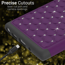 Load image into Gallery viewer, Samsung Galaxy Note 10 Case - Rhinestone Bling Hybrid Phone Cover - Aurora Series