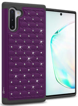 Load image into Gallery viewer, Samsung Galaxy Note 10 Case - Rhinestone Bling Hybrid Phone Cover - Aurora Series