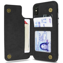 Load image into Gallery viewer, iPhone XS / iPhone X Wallet Case Premium Vegan Leather Credit Card Holder Phone Cover - DayTripper Series