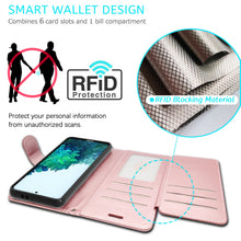 Load image into Gallery viewer, Samsung Galaxy A72 Wallet Case - RFID Blocking Leather Folio Phone Pouch - CarryALL Series