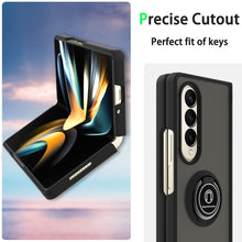 Load image into Gallery viewer, Samsung Galaxy Z Fold4 Ring Case Clear Tinted Back Phone Cover