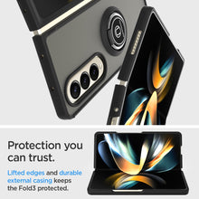 Load image into Gallery viewer, Samsung Galaxy Z Fold4 Ring Case Clear Tinted Back Phone Cover