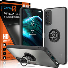 Load image into Gallery viewer, TCL Stylus 5G Ring Case Clear Tinted Back Phone Cover