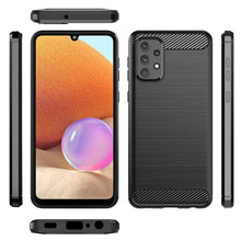 Load image into Gallery viewer, Samsung Galaxy A32 4G Slim Soft Flexible Carbon Fiber Brush Metal Style TPU Case