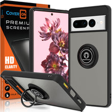 Load image into Gallery viewer, Google Pixel 7 Pro Ring Case Clear Tinted Back Phone Cover