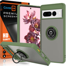 Load image into Gallery viewer, Google Pixel 7 Pro Ring Case Clear Tinted Back Phone Cover