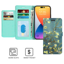 Load image into Gallery viewer, Apple iPhone 14 Pro Max Wallet Case RFID Blocking Leather Folio Phone Pouch