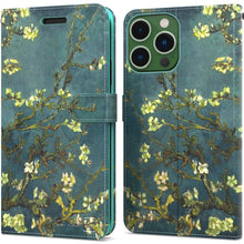 Load image into Gallery viewer, Apple iPhone 14 Pro Max Wallet Case RFID Blocking Leather Folio Phone Pouch