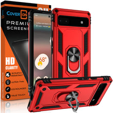 Load image into Gallery viewer, Google Pixel 6a Case with Metal Ring Kickstand