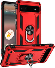 Load image into Gallery viewer, Google Pixel 6a Case with Metal Ring Kickstand