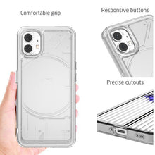 Load image into Gallery viewer, Nothing Phone 1 Clear Hybrid Slim Hard Back TPU Case Chrome Buttons