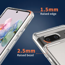 Load image into Gallery viewer, Google Pixel 7 Clear Hybrid Slim Hard Back TPU Case Chrome Buttons