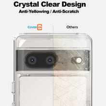 Load image into Gallery viewer, Google Pixel 7 Clear Hybrid Slim Hard Back TPU Case Chrome Buttons