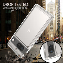 Load image into Gallery viewer, Google Pixel 7 Clear Hybrid Slim Hard Back TPU Case Chrome Buttons