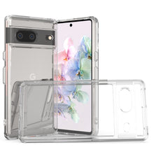 Load image into Gallery viewer, Google Pixel 7 Clear Hybrid Slim Hard Back TPU Case Chrome Buttons