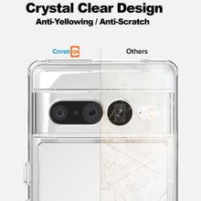Load image into Gallery viewer, Google Pixel 7 Pro Clear Hybrid Slim Hard Back TPU Case Chrome Buttons