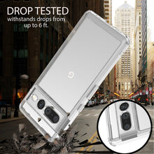 Load image into Gallery viewer, Google Pixel 7 Pro Clear Hybrid Slim Hard Back TPU Case Chrome Buttons