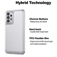 Load image into Gallery viewer, Samsung Galaxy A23 Clear Hybrid Slim Hard Back TPU Case Chrome Buttons