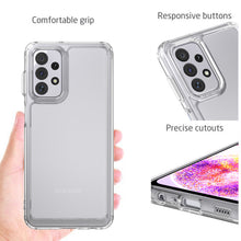 Load image into Gallery viewer, Samsung Galaxy A23 Clear Hybrid Slim Hard Back TPU Case Chrome Buttons
