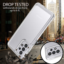 Load image into Gallery viewer, Samsung Galaxy A23 Clear Hybrid Slim Hard Back TPU Case Chrome Buttons