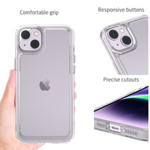 Load image into Gallery viewer, Apple iPhone 14 Plus Clear Hybrid Slim Hard Back TPU Case Chrome Buttons