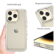 Load image into Gallery viewer, Apple iPhone 14 Pro Clear Hybrid Slim Hard Back TPU Case Chrome Buttons