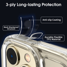 Load image into Gallery viewer, Apple iPhone 14 Pro Clear Hybrid Slim Hard Back TPU Case Chrome Buttons
