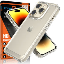 Load image into Gallery viewer, Apple iPhone 14 Pro Clear Hybrid Slim Hard Back TPU Case Chrome Buttons