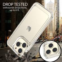 Load image into Gallery viewer, Apple iPhone 14 Pro Max Clear Hybrid Slim Hard Back TPU Case Chrome Buttons