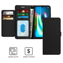 Load image into Gallery viewer, Motorola Moto G9 / Moto G9 Play Wallet Case - RFID Blocking Leather Folio Phone Pouch - CarryALL Series