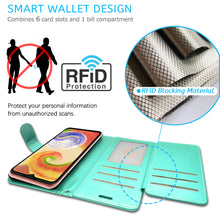 Load image into Gallery viewer, Samsung Galaxy A04 Wallet Case RFID Blocking Leather Folio Phone Pouch