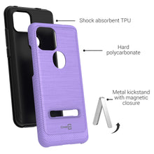 Load image into Gallery viewer, TCL T-Mobile Revvl 5G Case - Metal Kickstand Hybrid Phone Cover - SleekStand Series