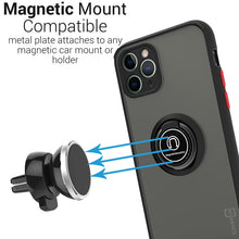 Load image into Gallery viewer, iPhone 11 Pro Case - Clear Tinted Metal Ring Phone Cover - Dynamic Series
