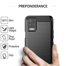 Load image into Gallery viewer, LG K52 / K62 / Q52 Slim Soft Flexible Carbon Fiber Brush Metal Style TPU Case
