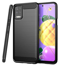 Load image into Gallery viewer, LG K52 / K62 / Q52 Slim Soft Flexible Carbon Fiber Brush Metal Style TPU Case