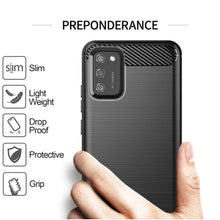 Load image into Gallery viewer, Samsung Galaxy A02s Slim Soft Flexible Carbon Fiber Brush Metal Style TPU Case