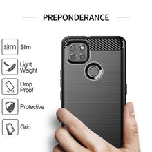 Load image into Gallery viewer, Motorola Moto G9 Power Slim Soft Flexible Carbon Fiber Brush Metal Style TPU Case